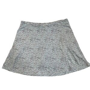 Toad & Co Womens Chaka Skirt Skort M Blue Wave Print ECO Organic Cotton Tencel